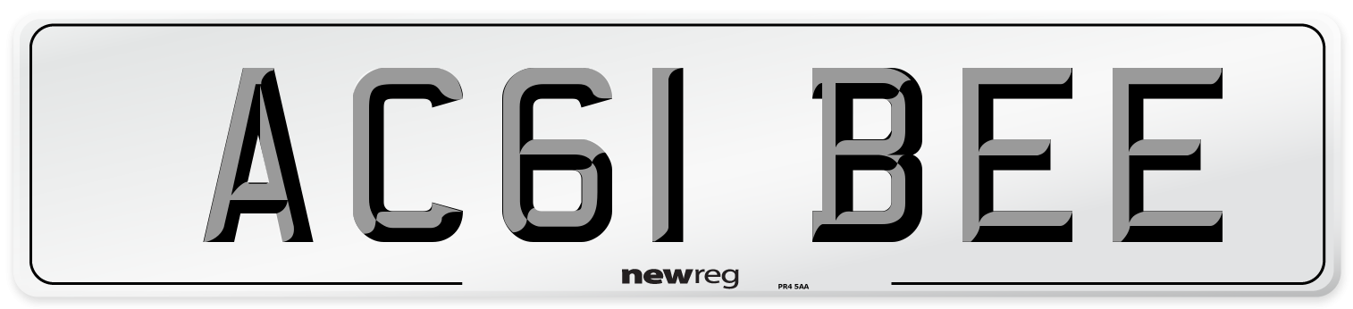AC61 BEE Number Plate from New Reg